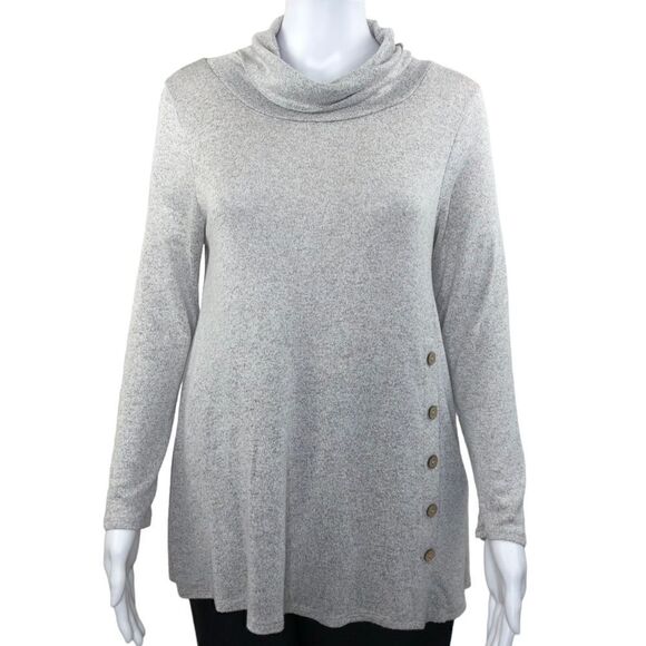 Misia Women’s Gray Cowl Neck Long Sleeve Pullover Sweater Size S - Picture 1 of 10